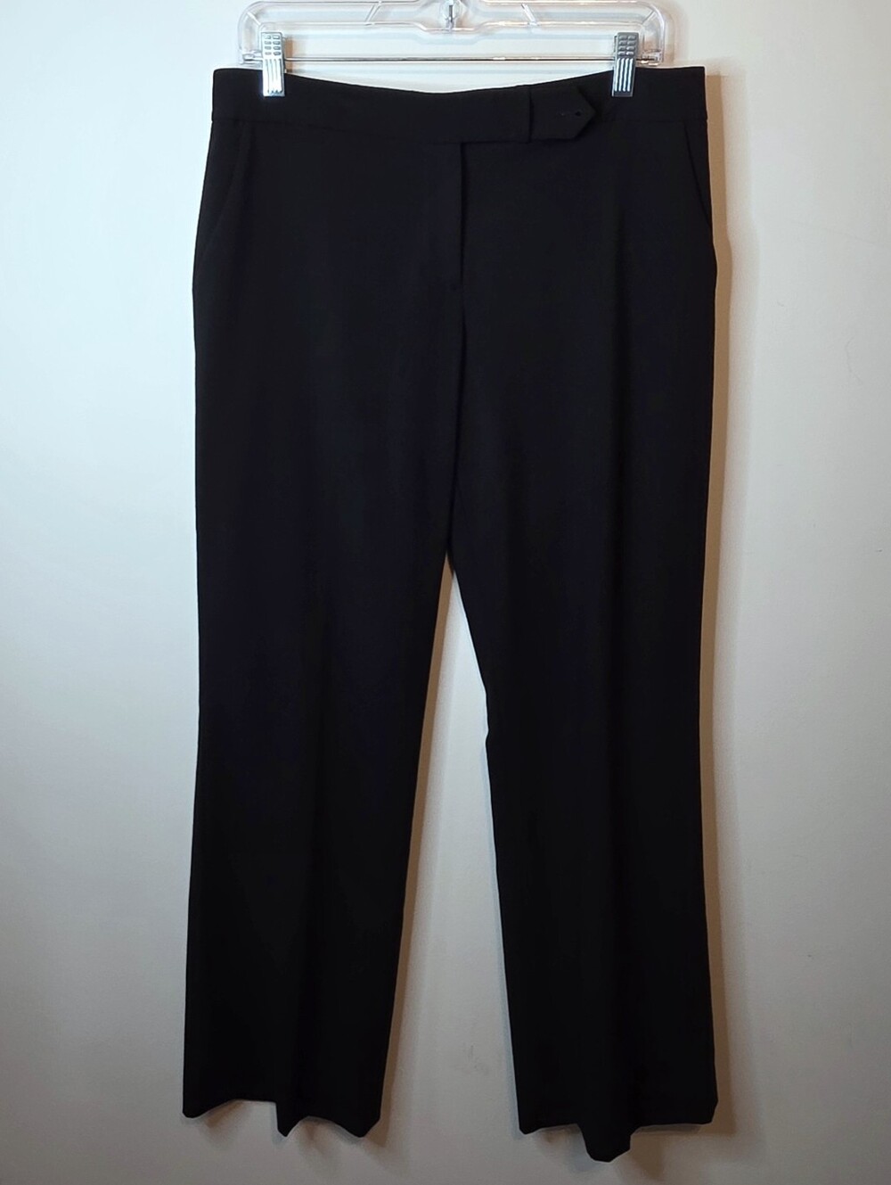 Calvin Klein Black Classic Fit Dress Pants Size Petite 10 Style CSFTN0832 Career
